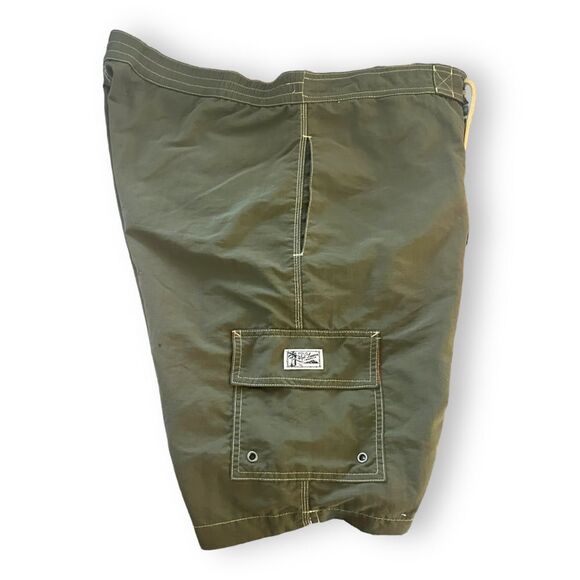 Polo by Ralph Lauren Mens Swimwear Board Shorts Green Size Large Embroidered - Picture 2 of 13